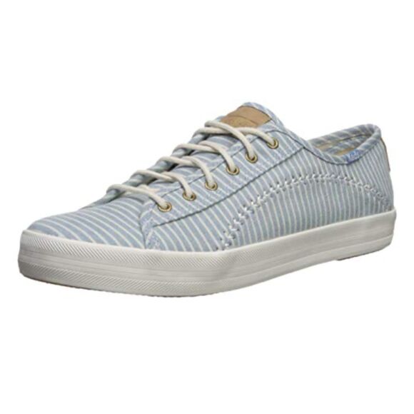 Keds Kickstart Pennant Blue Stripe Baseball Stitch Sneakers 9.5* - Picture 1 of 10